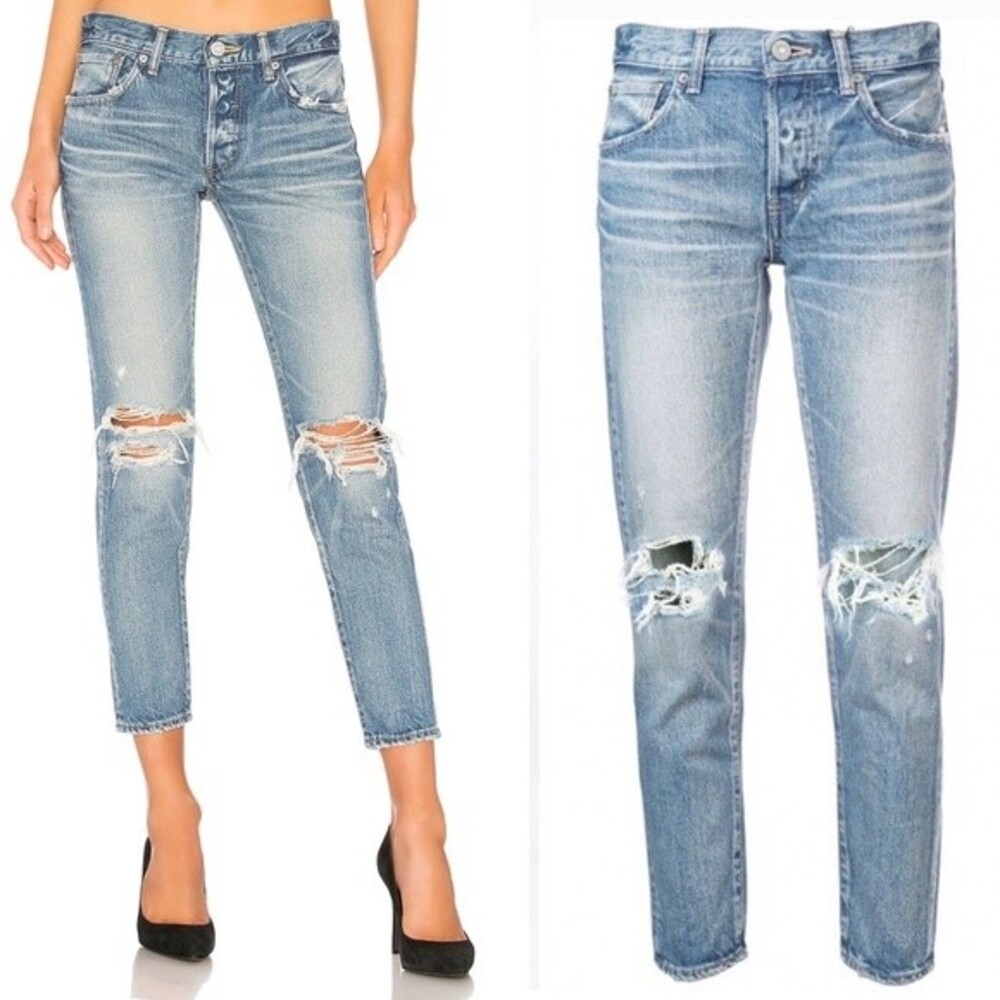 Moussy Vintage Latrobe Tapered Distressed Jeans Size 27